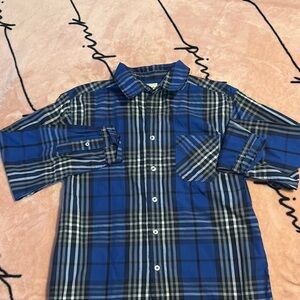 Blue Plaid Kids Shirt
